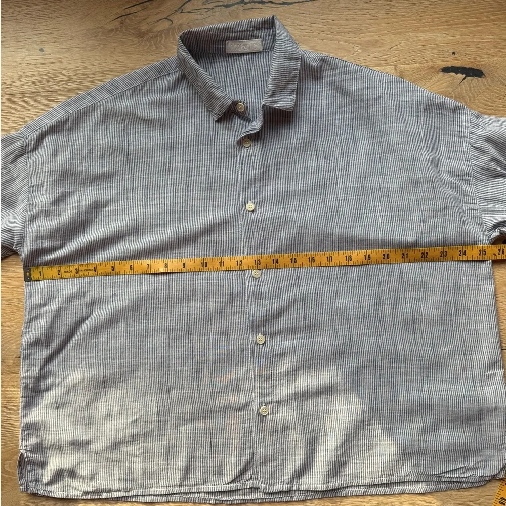 CP Shades Rooney Striped Cotton Blouse Sz M/L Boxy PRISTINE Price firm! - Picture 14 of 14